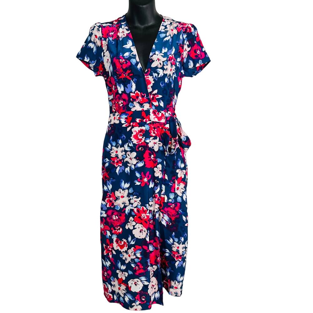 NEW! Yumi Kim Wrap Dress Floral Blue Red - XS